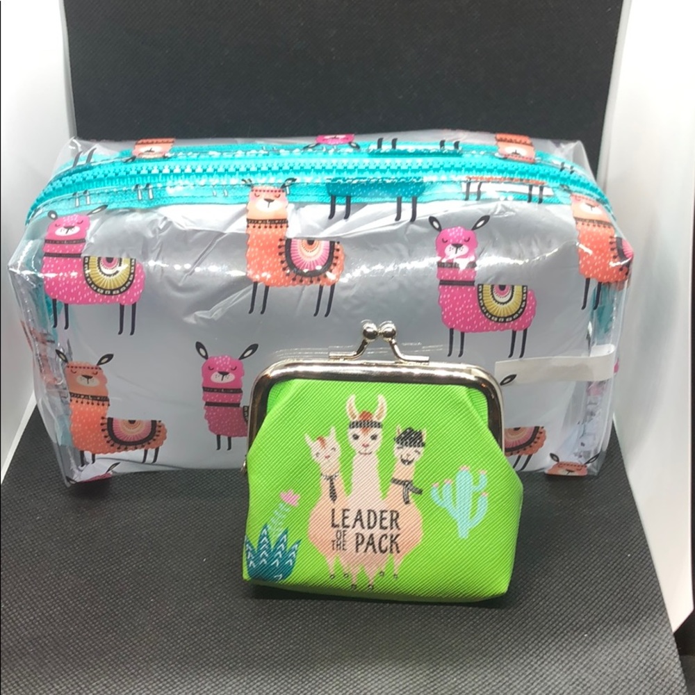 Adorable Llama 🦙 makeup bag with coin purse